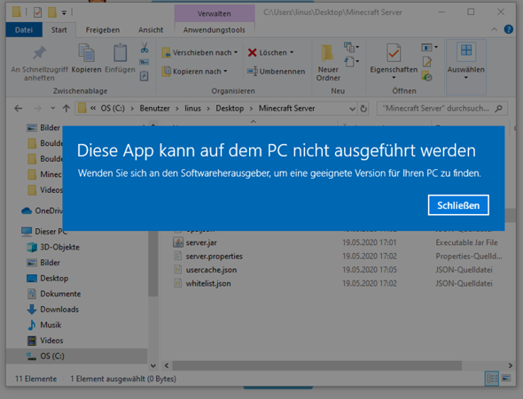 .bat Dateien lassen sich nicht ausführen (Windows 10)?