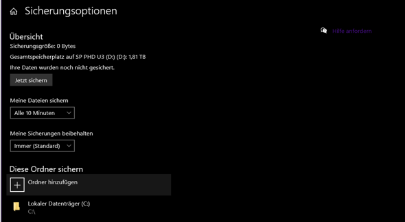 Windows 10 Backup geht nicht! Was tun?