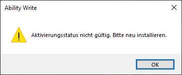 Warum funktioniert die Installation von Ability Office 10 nicht?