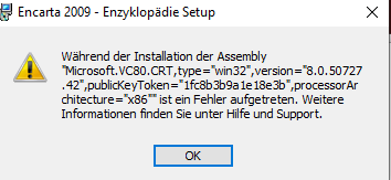 Kann man die Encarta Enzyklopädie 2009 auf Windows 10 installieren?