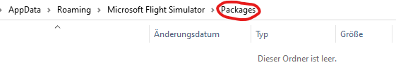 Microsoft Flight Simulator falscher Installationsordner?