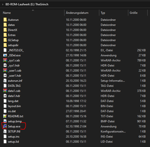 GRINCH 2000 lässt sich nicht auf WIN 10 installieren?
