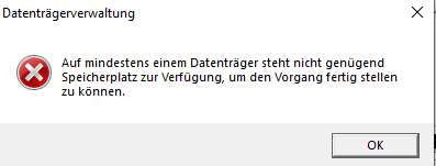 Windows 10 Fehler wenn ich eine Partiton erstelle. Was tun?