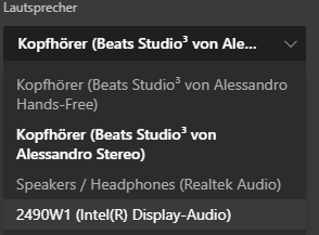 Wieso erkennt MS Teams mein Beats Studio Mikro nicht?