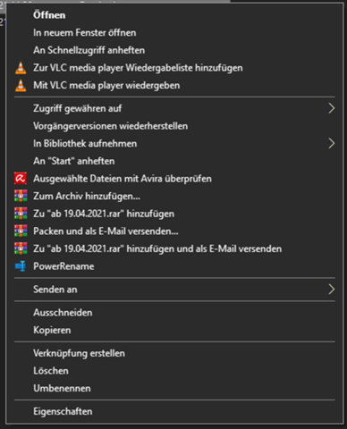 Windows 10 Explorer Kontextmenü eintrage fehlen?