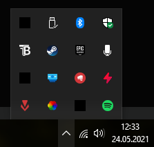Schwarze Icons in der Taskleiste?
