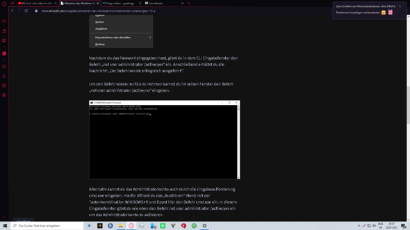 Windows 10 adminrechte durch virus verloren was nun?