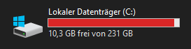 44GB SSD-Speicher fehlt?