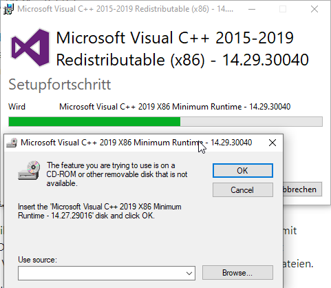 Wie behebe ich den Microsoft Visual C++ Fehler?