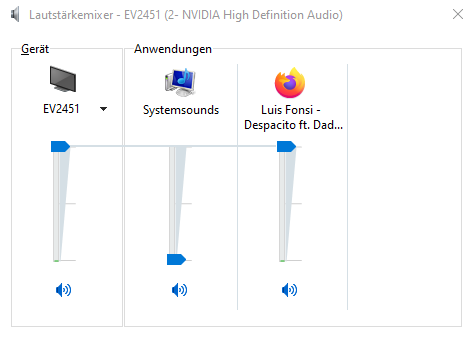 [Firefox] Windows 10 Lautstärkemixer plötzlich auf 100%?