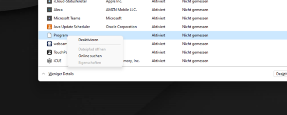 Suspektes Programm in der Autostart-Liste in Windows 10?
