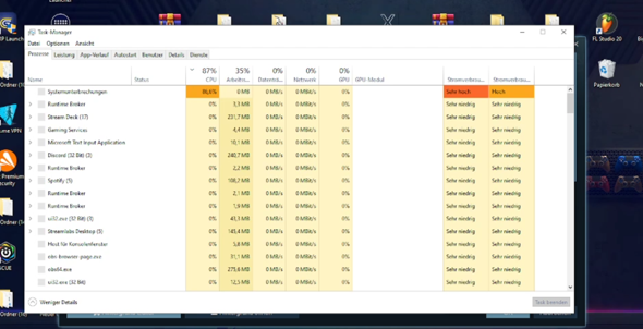 60% cpu trotz Idle?
