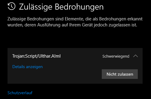 Windows Defender löscht Chrome-Downloads direkt?