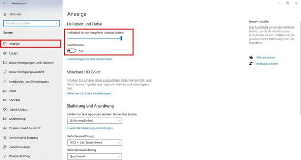 PC Helligkeit lässt sich nicht einstellen?