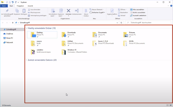 Windows 10 File-Explorer ist nicht normal?