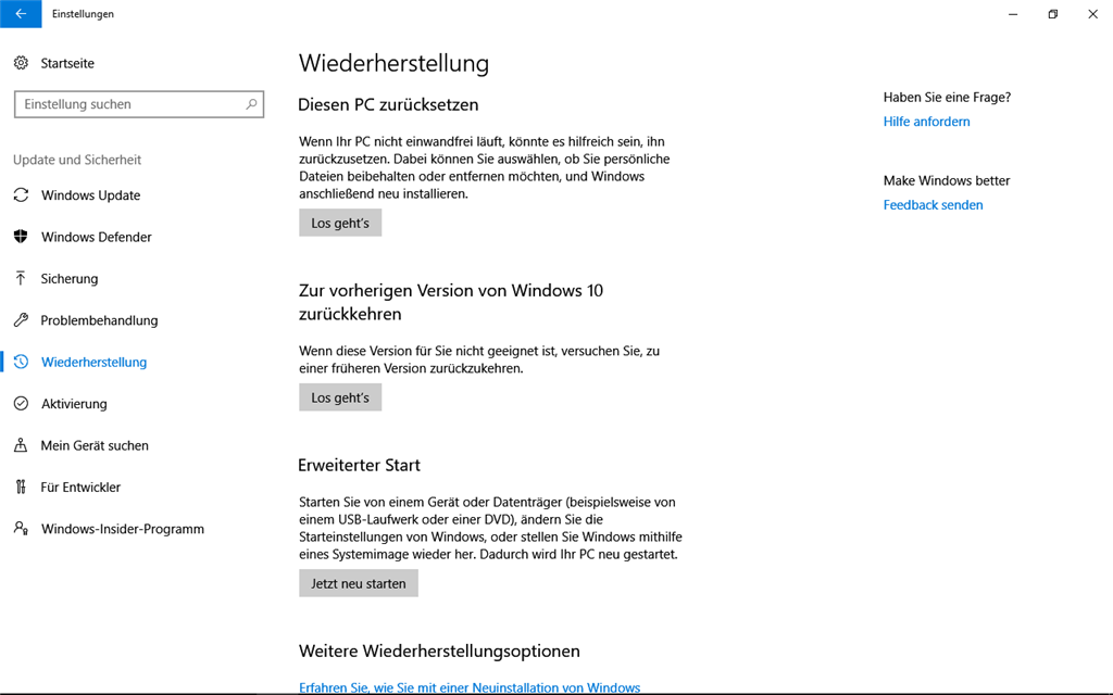 Favoriten weg !