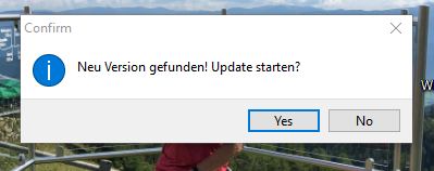 Unbekannte Aufforderung zu einem Update