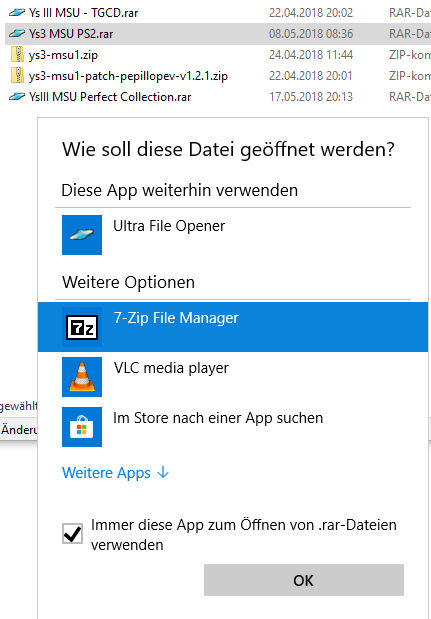 Datei als Standard mit Programm statt App öffnen