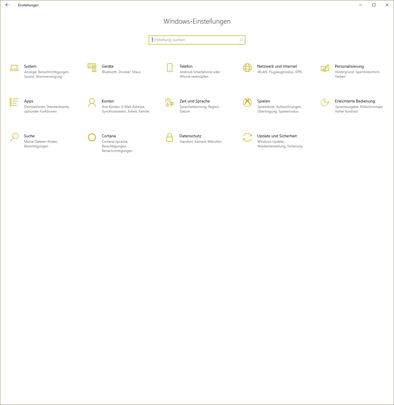 Windows 10 - zwei verschiedene Startseiten bei den Einstellungen - wie kann ich diese...