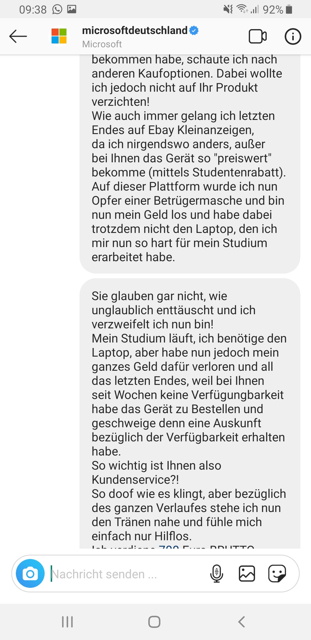 Verfügbarkeit und Kundensupport - ernsthaft?!