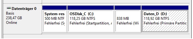 PC-Verwaltung, Speicher-Konstellation.