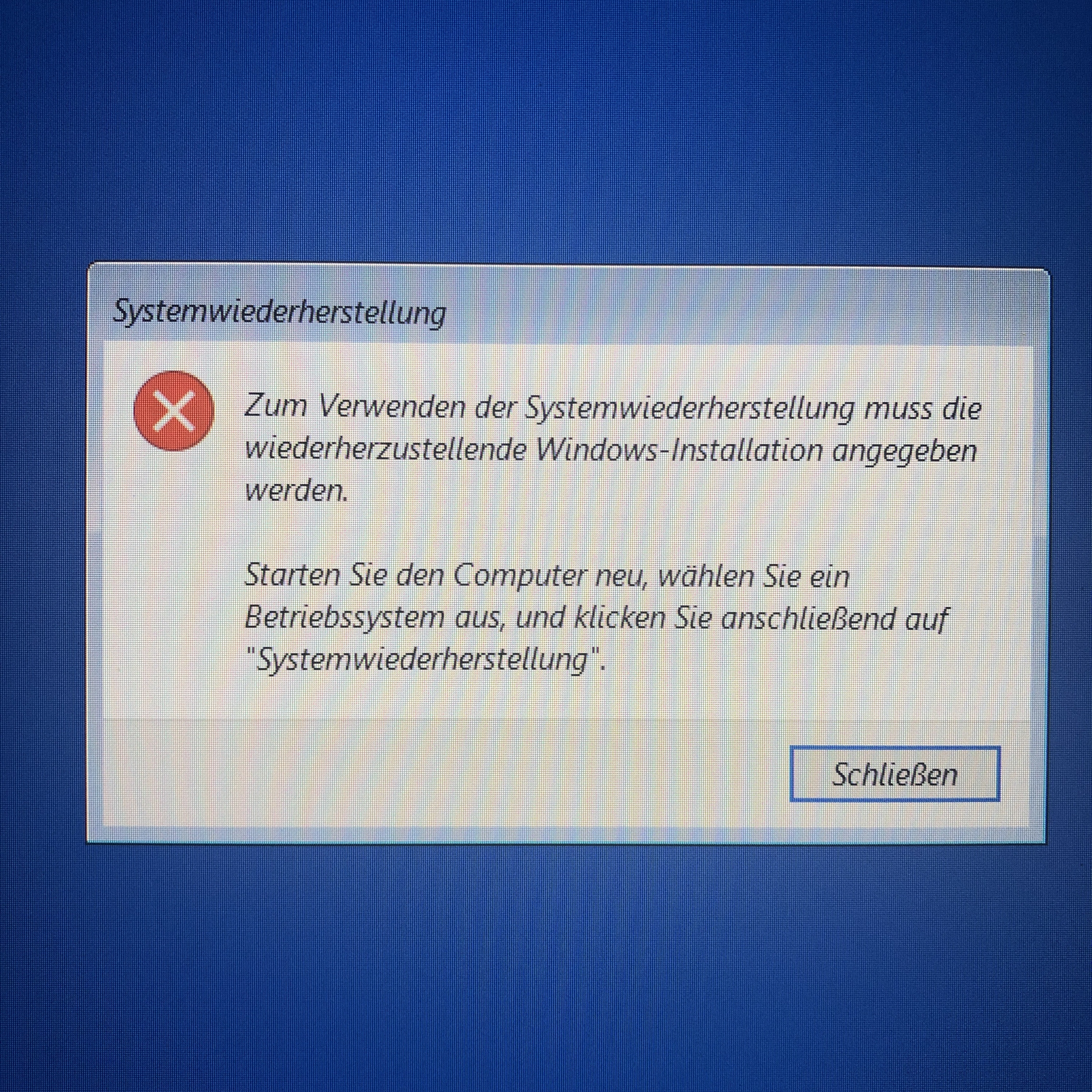 HILFE! Nach Defragmentierung kein Neustart möglich!