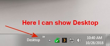 Desktop auf der Taskleiste anzeigen