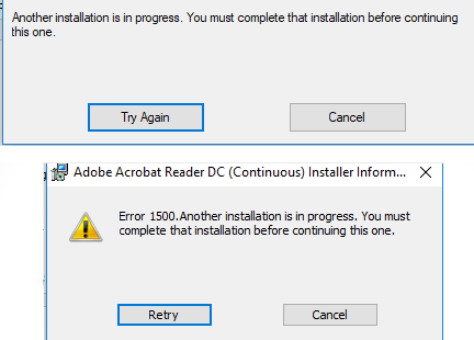 Windows Installer Status nicht erlaubt Installation und Änderung
