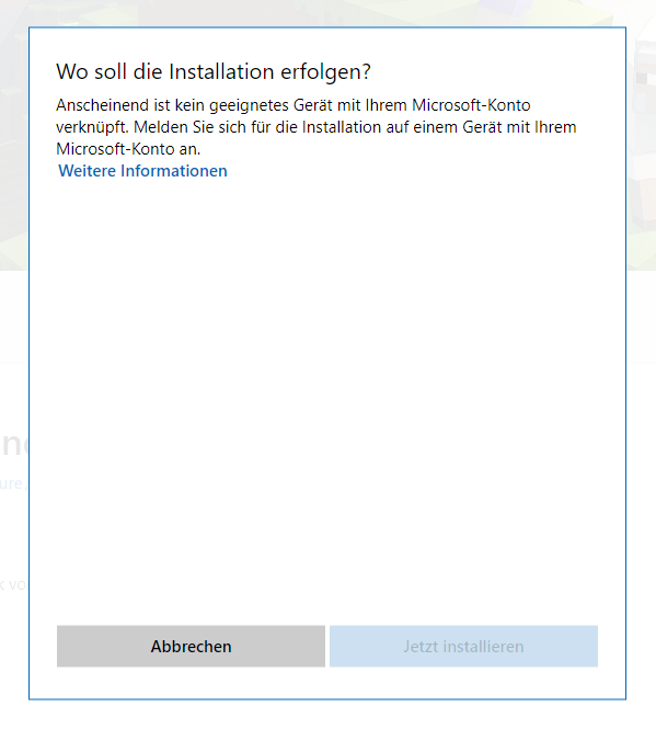 Pc wird nicht vom Microsoft Store erkannt?