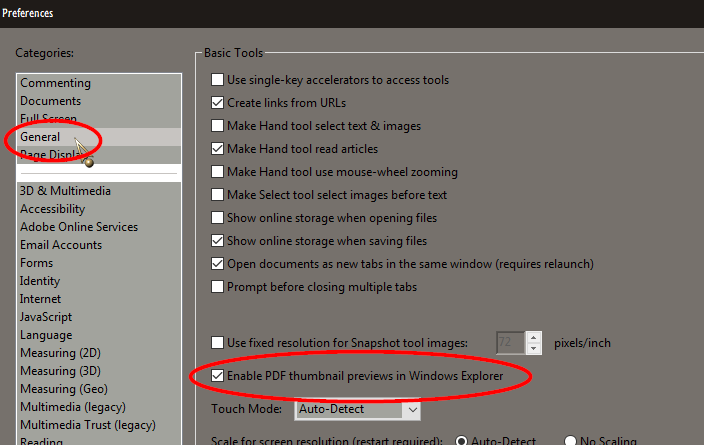 PDF-Miniaturansichten im Windows Explorer - verfügbar in Windows 10S???