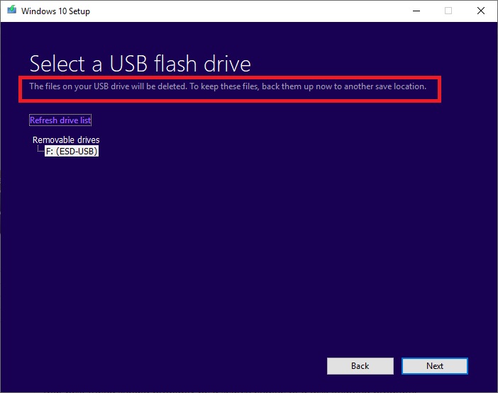 Die Installation von Windows 10 hat alles auf meinem USB-Stick gelöscht.