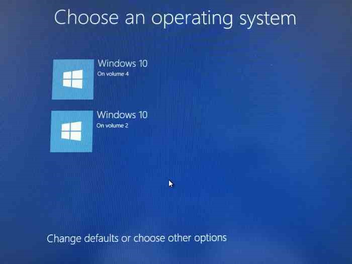 Neu installierte Fenster - Jetzt scheint es 2 Windows-Volumes zu geben.
