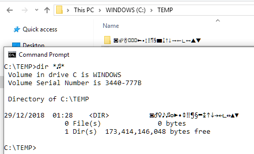 Problem mit Windows 10 Version 1809 Ordnernamensvergabe