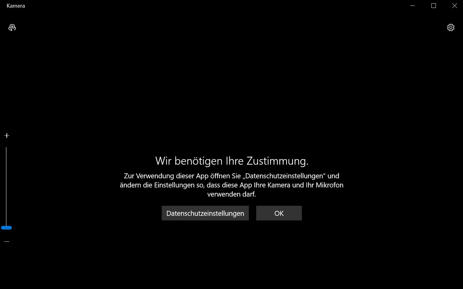 Kamera funktioniert nicht mehr wegen Datenschutzeinstellungen