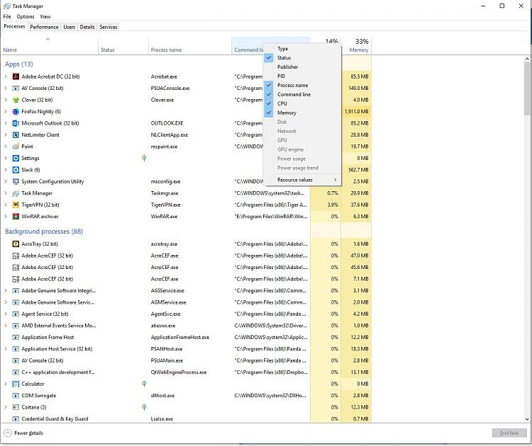 Fehlende Startup-Tabs und teilweise Performace-Statistiken im Task-Manager