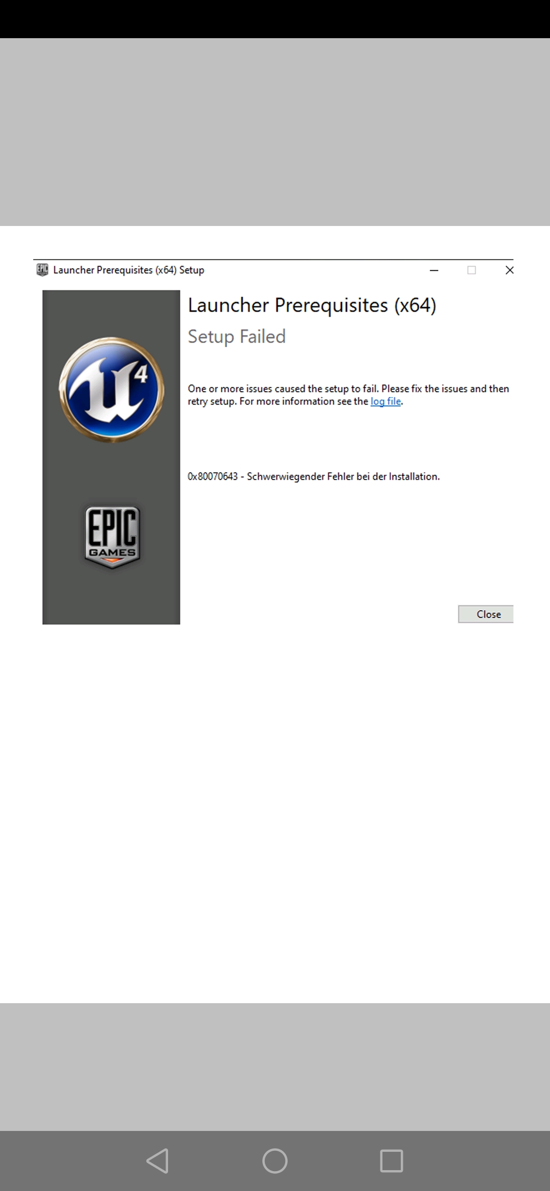 Fehlercode 0x80070643 nach Softwareinstallation