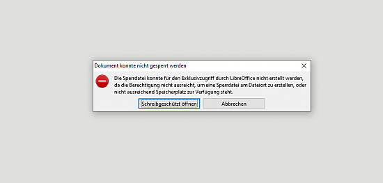kein Speichern von Dokumenten möglich