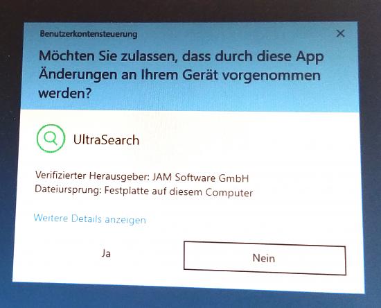 Benutzerkontensteuerung: Anwendung benötigt jedesmal Zulassung