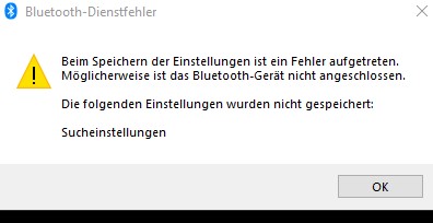 Bluetooth Symbol aus der Taskleiste verschwunden