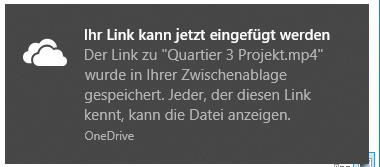 One Drive Link funktioniert nicht