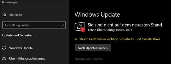 Updates lassen sich nicht runter laden  Win 10