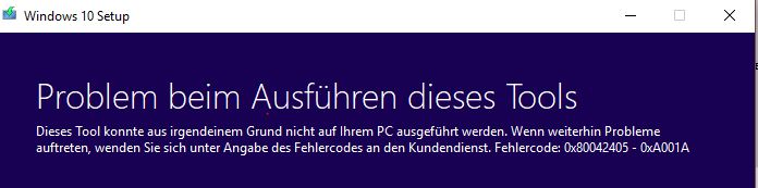 Windows 10 - Media Update tool 1809 läuft beim Erstellung USB-Stick auf