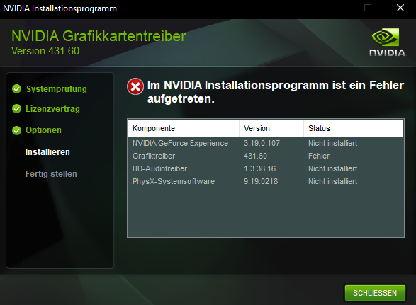 Win 10 zeigt Grafikkarten als unbekannten Gerät an