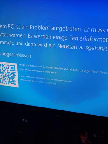 Windows bootet nach BSOD nicht mehr (SYSTEM_SERVICE_EXCEPTION)?