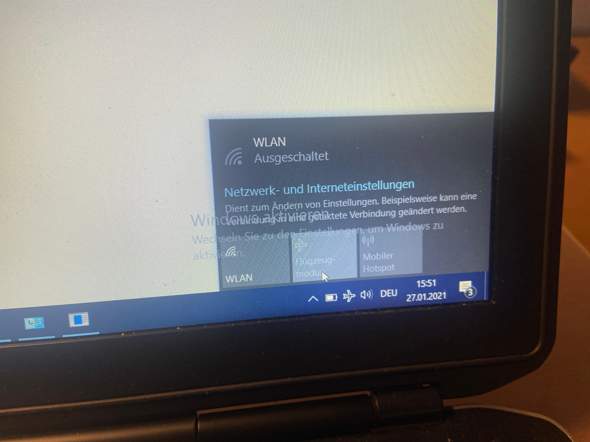 Flugzeugmodus lässt sich nicht deaktivieren (Windows 10)?
