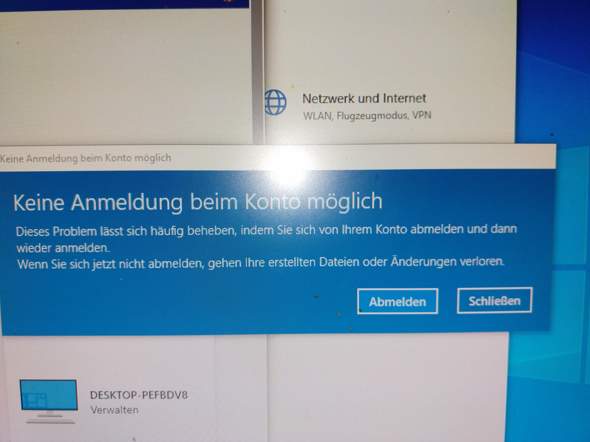 Komme nicht mehr in meinen Konto im  PC?