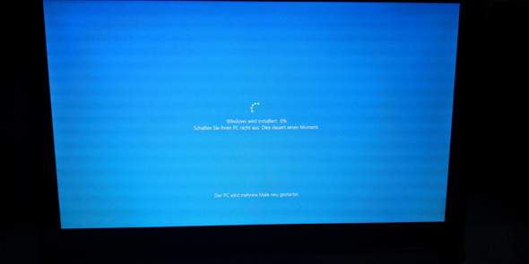 Acer - Abbruch Windows-Neuinstallation?