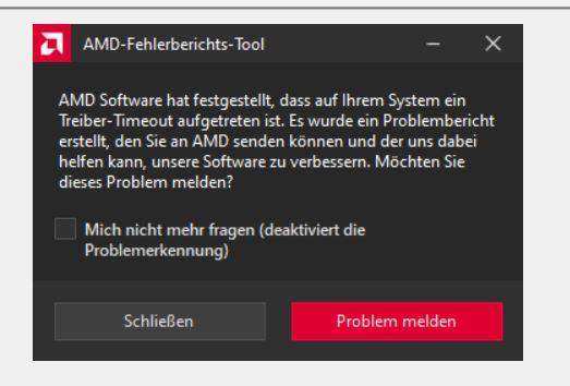 AMD GPU TimeOut Fehler?