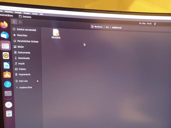 Ubuntu Terminal vboxuser nicht in der sudoers Datein was tun?