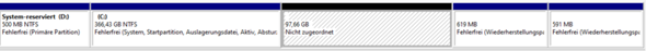 Windows 10 Fehler wenn ich eine Partiton erstelle. Was tun?